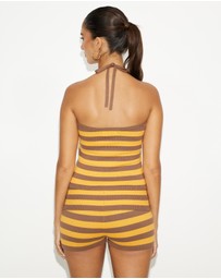 Dazie - Calor Stripe Knit Tank