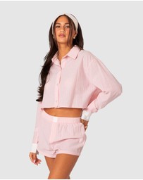 EDIKTED - Lea cropped button up shirt