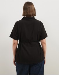 Atmos&Here Curvy - Aveline Tie Back Shirt
