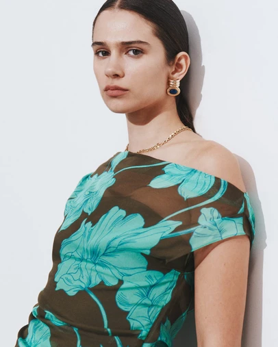 SABA - Verdisa Silk Off Shoulder Top