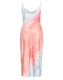 City Chic - Mali Print Dress - coral