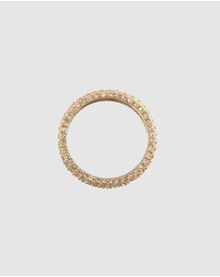 Elli Jewelry - Ring with Stones Crystals 925 Sterling Silver Gold-plated