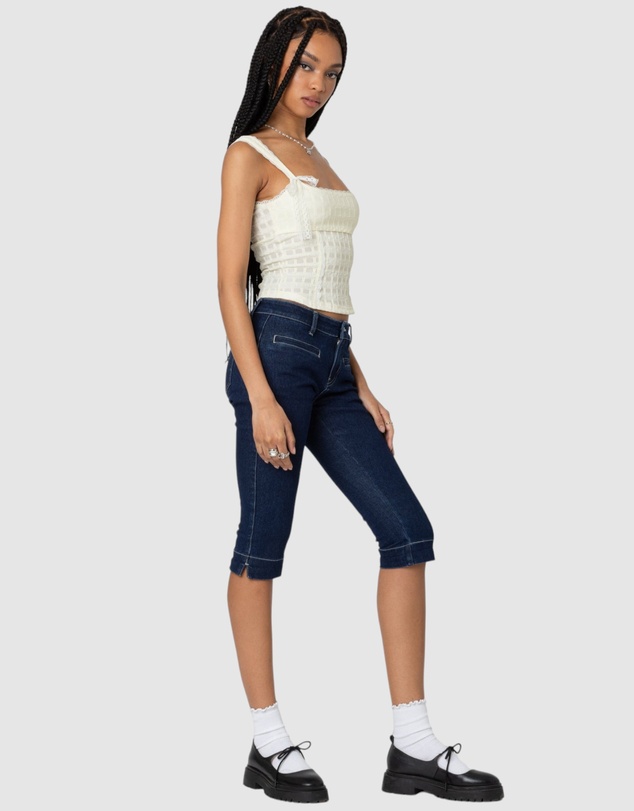EDIKTED - Textured Bustier Top