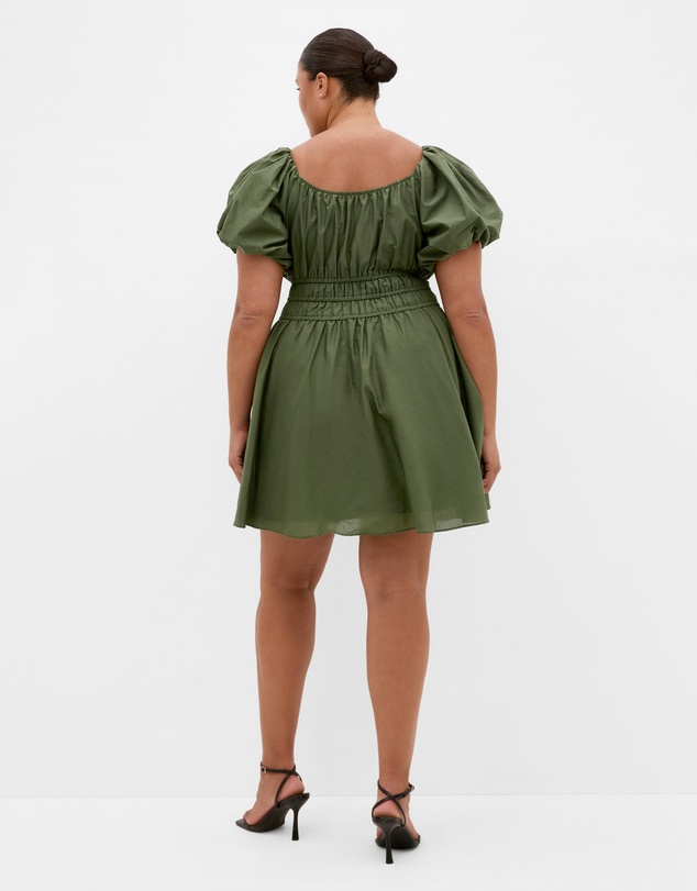 City Chic - Plus Size Lilli Mini Dress - olive