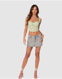 EDIKTED - Amaya Sheer Lace Corset