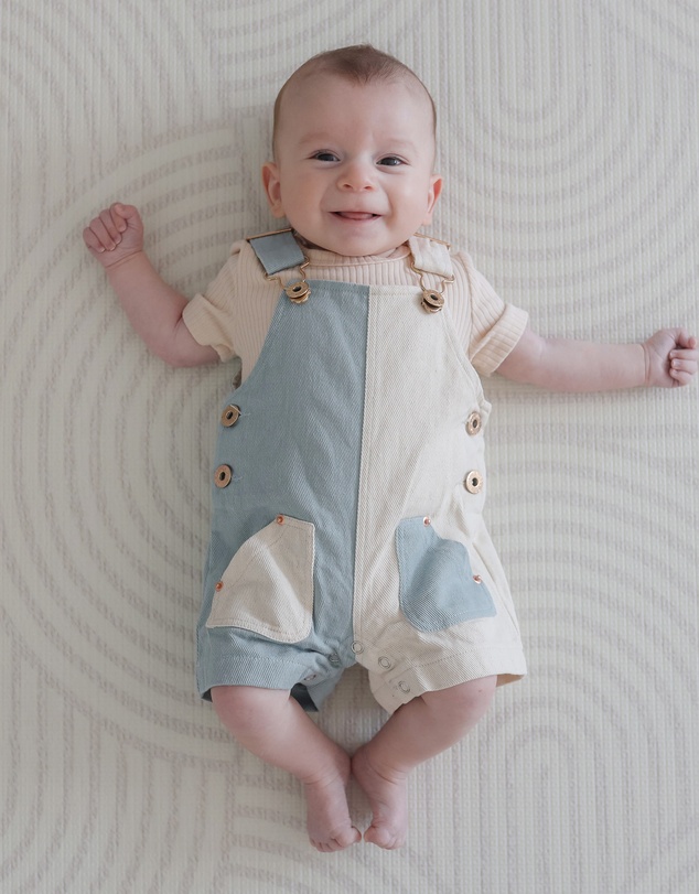WITH LOVE FOR KIDS - Everett Short Denim Overalls - Babies - Kids