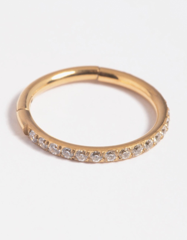 Lovisa - Gold Plated Titanium Crystal Clicker