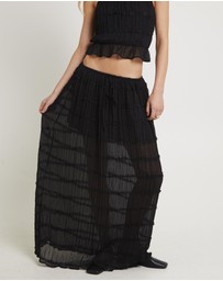 Subtitled - Alda Shirred Maxi Skirt