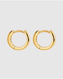 Najo - Carrousel Yellow Gold Huggie Earrings