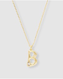 Wanderlust + Co - Alphabet Bubble Pendant Necklace - Letter B