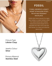 Fossil - Jewelry Silver Tone Necklace