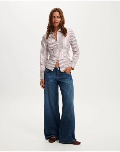 Cotton On - Peyton Gathered Long Sleeve Shirt