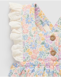 Purebaby - Floral Romper -Kids-Babies