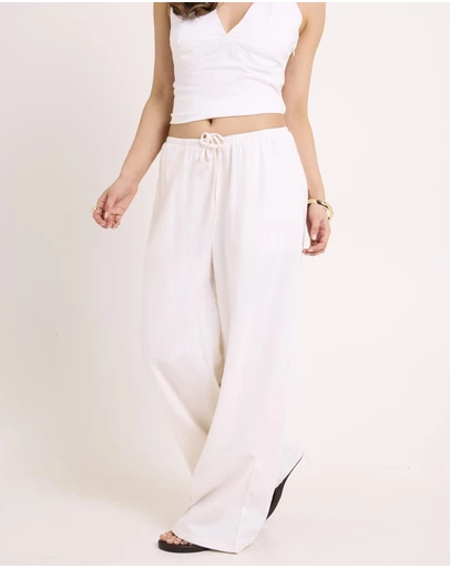 Subtitled - Hideaway Linen Wide Leg Pants