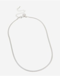 Lovisa - Waterproof Stainless Steel Fine Flat Snake Chain Necklace
